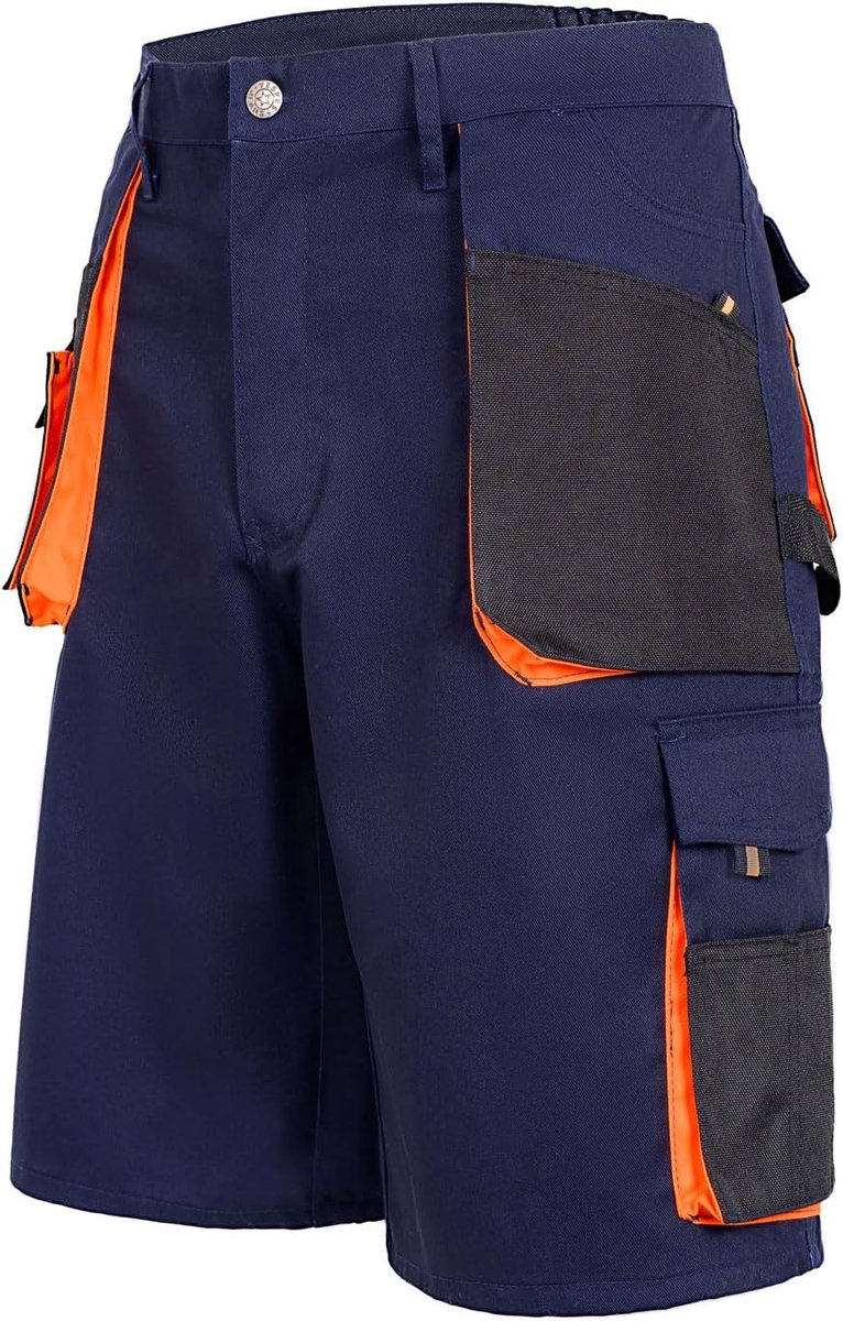 Cargobroek voor heren met zakken | Ademende en comfortabele werkkleding met meerdere zakken | Zomer veiligheidsbroek voor schilders bouwers tuiniers