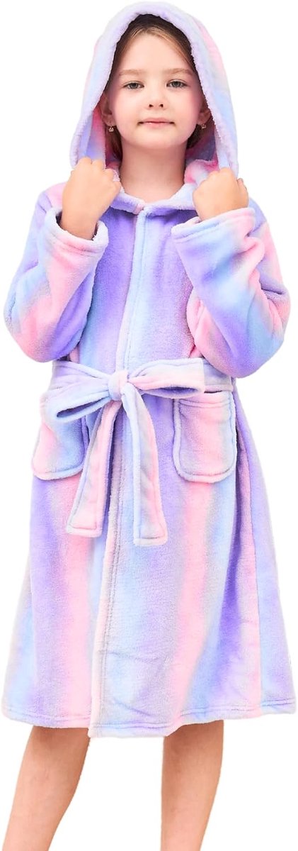 Zachte Badjas met Capuchon Fleece Badjas Nachtkleding Kinderen
