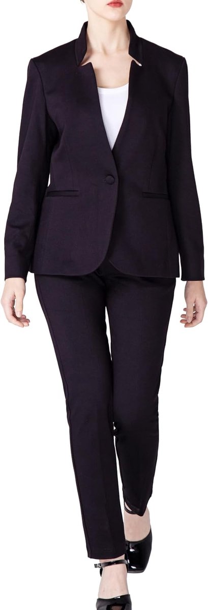 Dames Blazer en Broek Set – Zakelijk Pak voor Vrouwen – Formeel Tweedelig Kostuum voor Werk, Kantoor en Feestelijke Gelegenheden