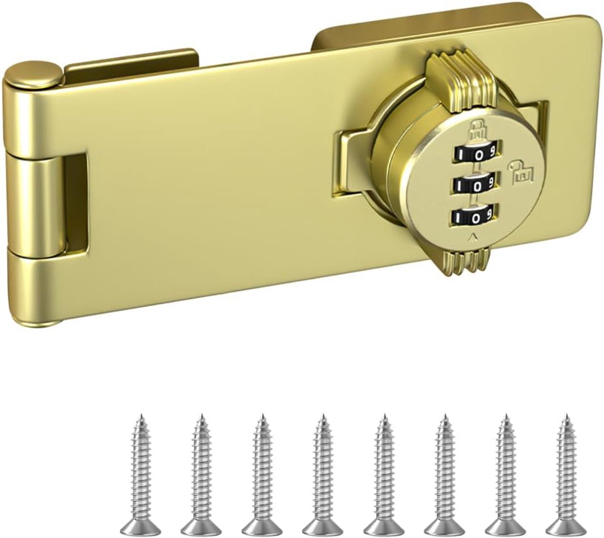 Dailygoods- Kastslot 10,5 cm - Cijferslot - Combinatieslot - Meubelslot - Beveiliging - Eenvoudig te installeren