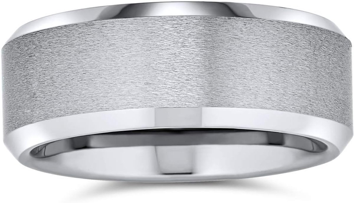 Jewelry Pas uw Ring Bruiloft Unisex Titanium Gunmetal Zwart Zilver Tone Voor Mannen Vrouwen Comfort Fit 8Mm Maat 6-14
