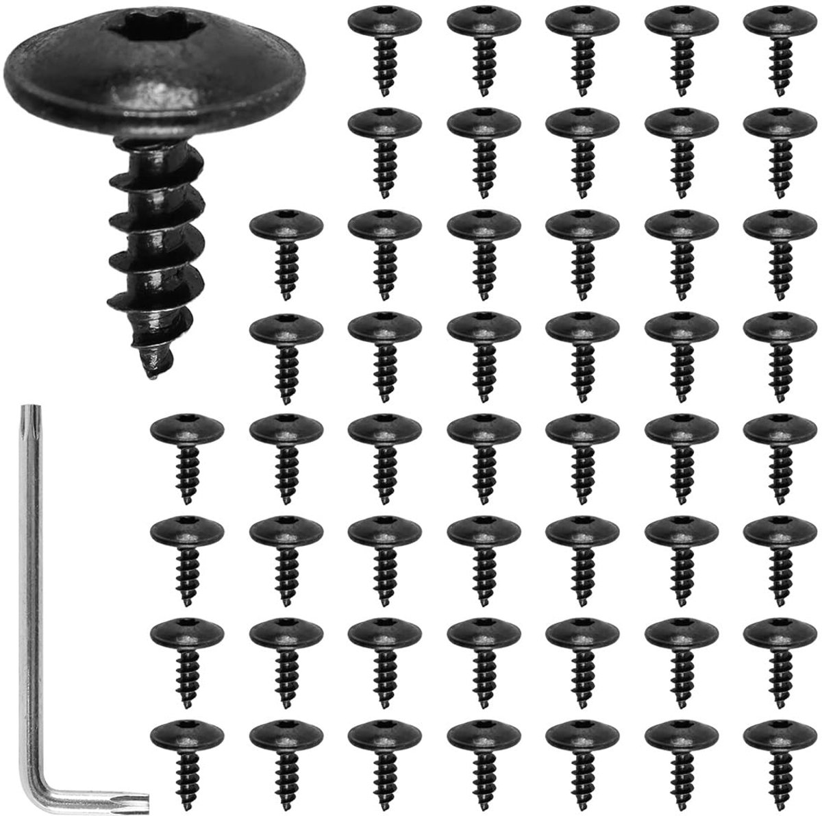 Dailygoods- Zelftappende Schroeven M5x16mm - Platte Torx-kop - Mangaanstaal - Set van 50 Stuks - Duurzaam - Weerstand tegen Slijtage/Corrisie