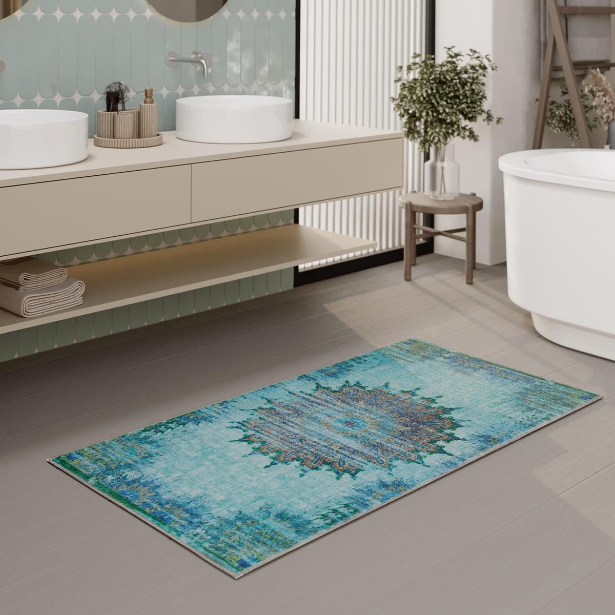 Home Healing badmat, 60 x 100 cm, blauw