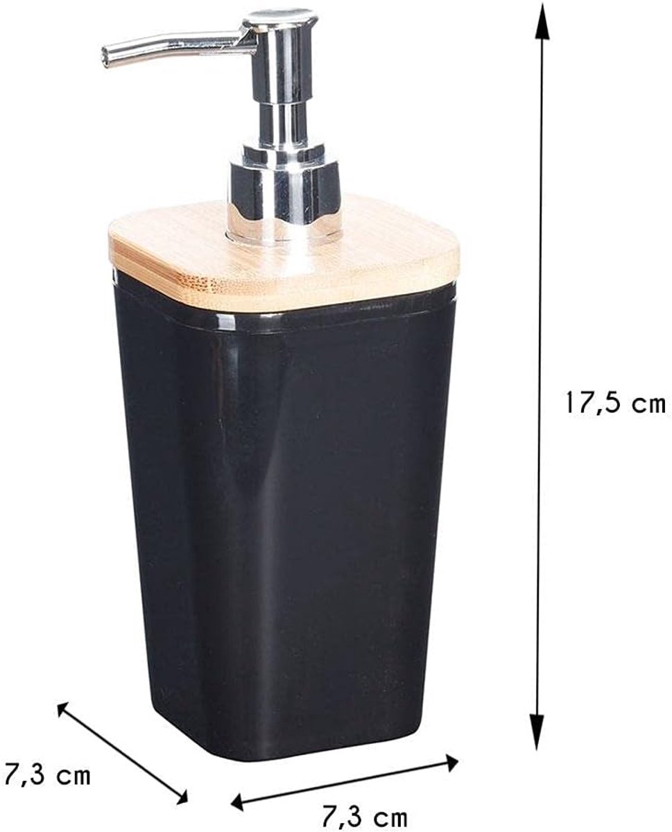 Zeepdispenser Zwart Bamboe