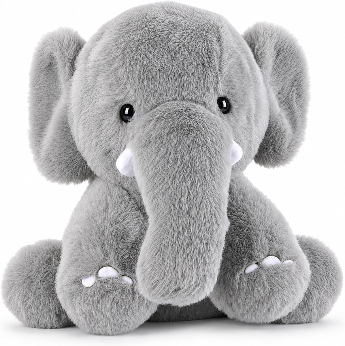 Olifant knuffeldier, klein, 20 x 18 x 20 cm, pluche dieren, baby, knuffeldier, olifant, voor jongens, meisjes en peuters