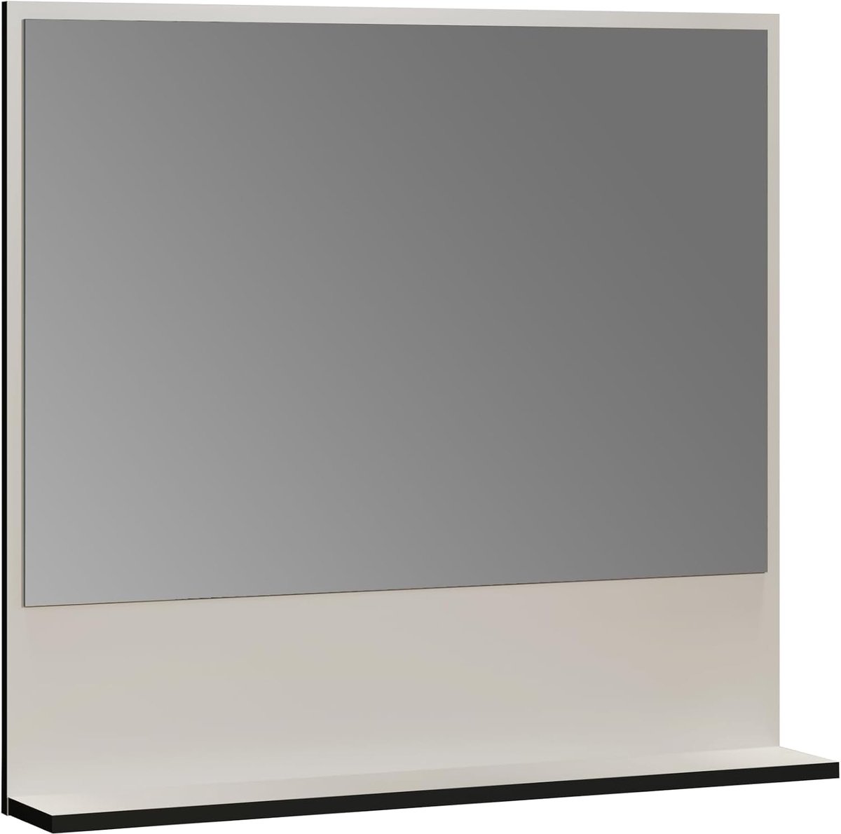 Trendteam smart living - PureBliss wandspiegel, lichtgrijs - (b x h x d) 80 x 74 x 14 cm - badkamerspiegel met 80 cm legplank
