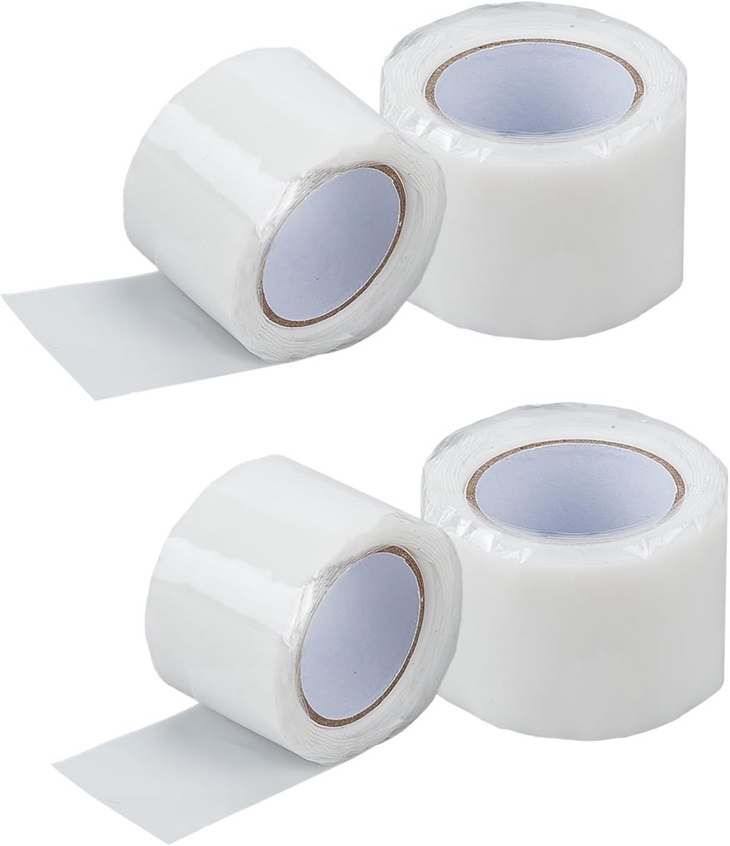 Dailygoods- Paardenbit-plakband 4 Rollen - Siliconenpapier - Beschermt Elastische Bitten - Accessoires voor Bits - Afmetingen 2,5 cm x 10 cm - Wit - B