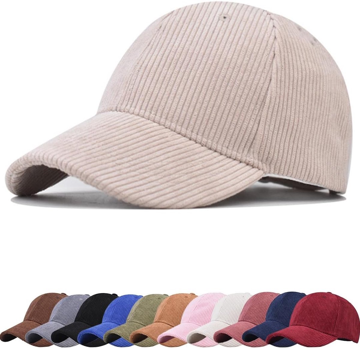 Klassieke baseballpet, wintermuts voor dames, corduroy, hoogwaardige vintage corduroy, verstelbare pet, schildpet, outdoor, uv-bescherming, pet