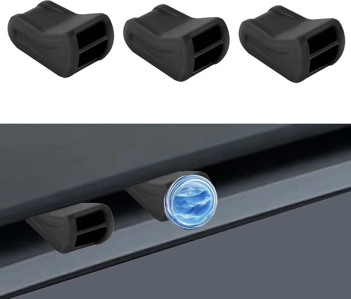 3 Stuks Adapter Compatibel met Tesla Model 3 & Y, Luchtuitlaat Clip Luchtverfrisser Houder Auto Accessoires voor Tesla (Luchtverfrisser niet Inbegrepen)