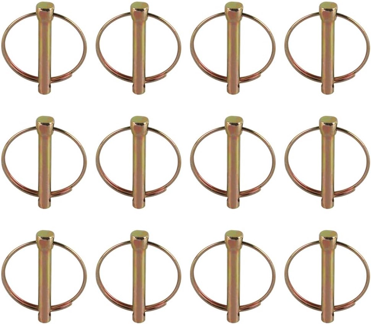 Veerborgpen Ringpen Positioneringspen Geschikt Voor Landbouwtractoren Aanhangwagens Vrachtwagens En Andere Landbouwvoertuigen En Gereedschappen (8x45mm 12st)