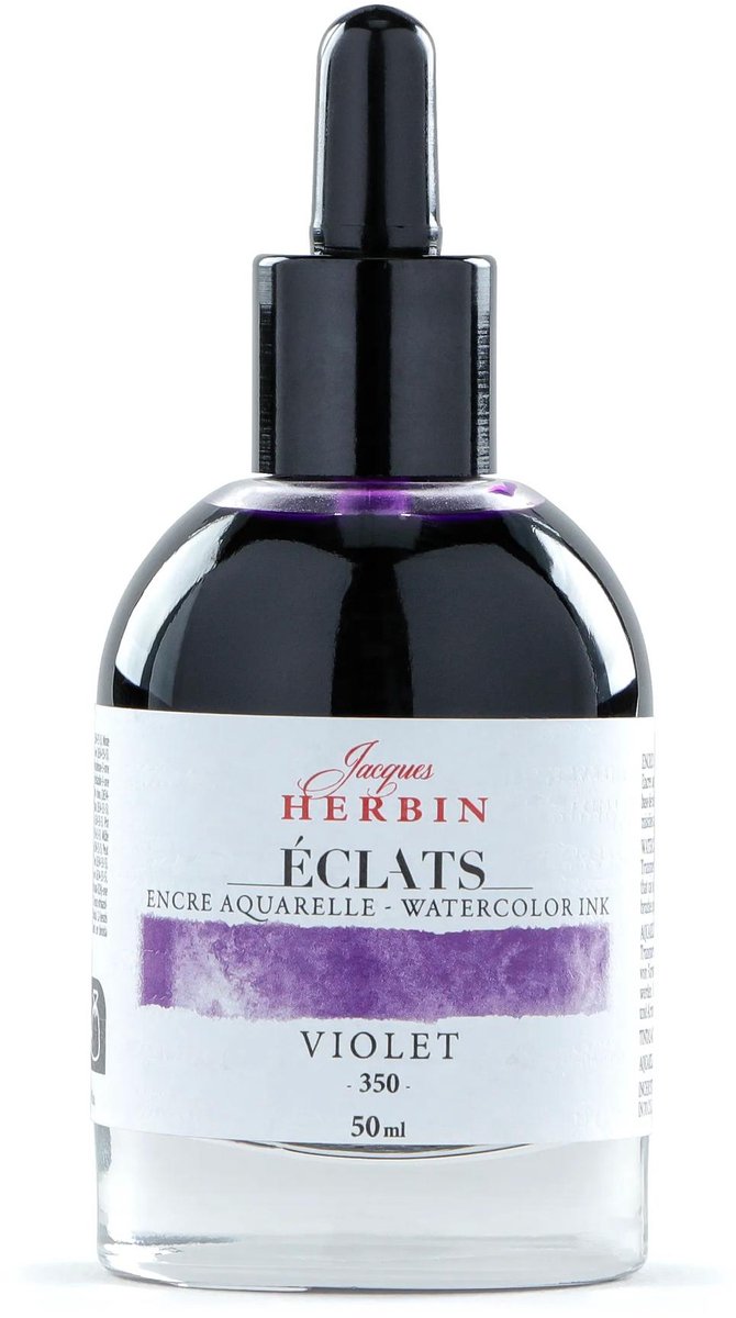 Jacques Herbin Éclats – Aquarel Inkt – Vloeibare Aquarelverf – Violet Paars – 350 – 50 ml
