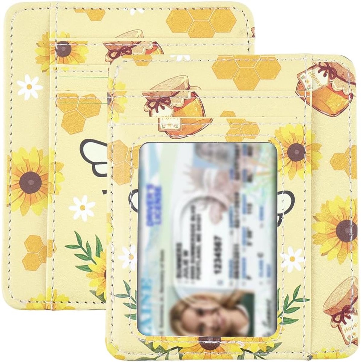 Dailygoods - Gele Slanke Creditcardhouder met ID-Venster en RFID Bescherming
