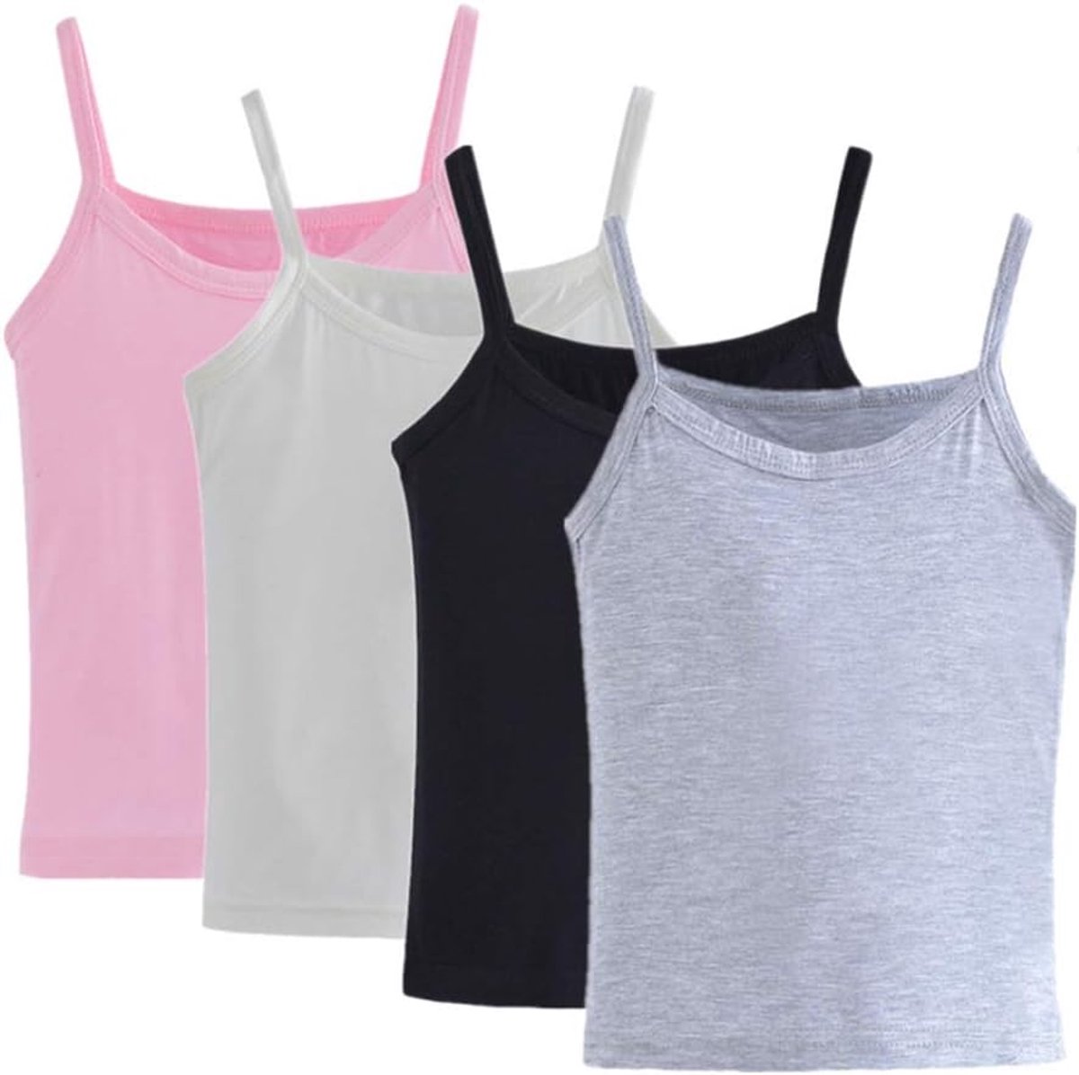 2-8 jaar kleine meisjes normale lak zachte lijfjes onderhemden 4-delig kinderen comfort ademende tanktops