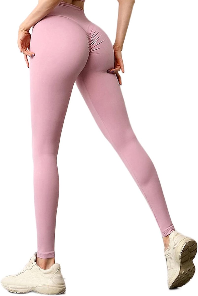 Legging Push up Hoge Taille Geplooid Sport Yoga Broek
