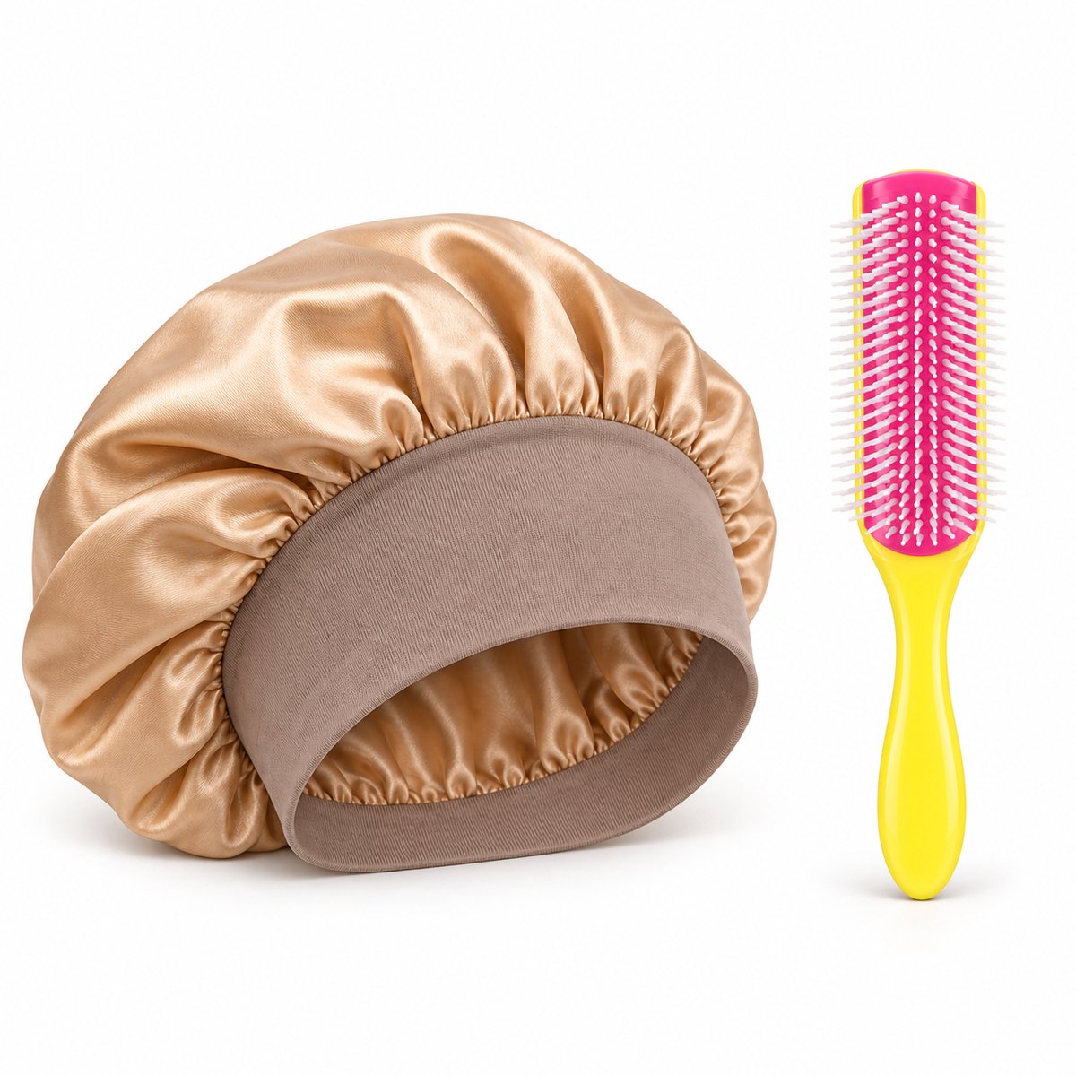 Professor Q Haarverzorgingsset - Bonnet Goud - Fusion Pink Borstel