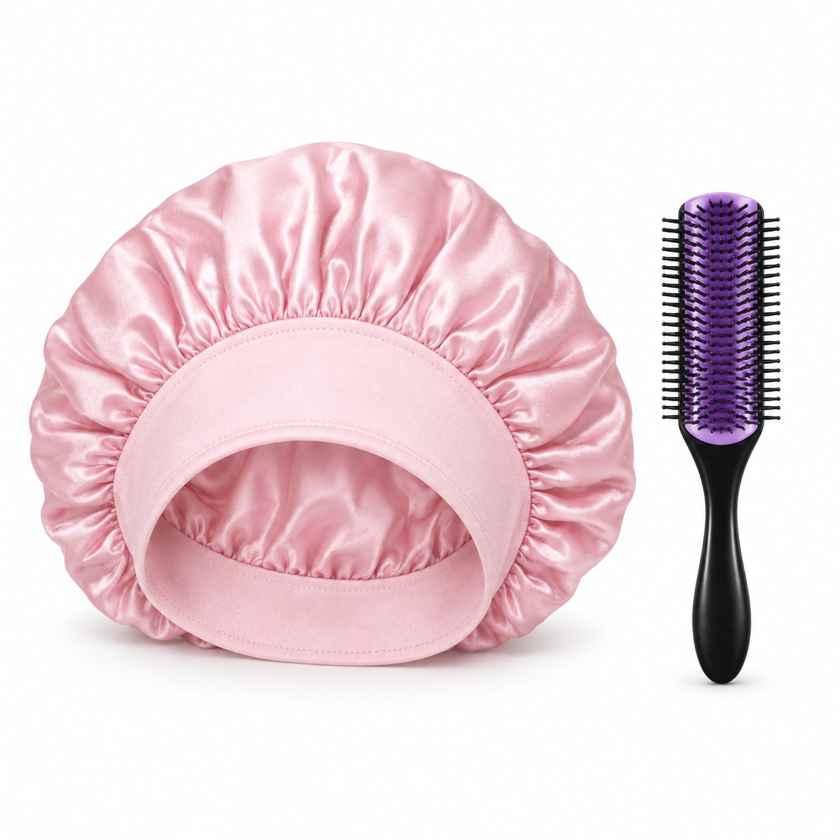 Professor Q Haarverzorgingsset - Bonnet Roze - Purple Black Borstel