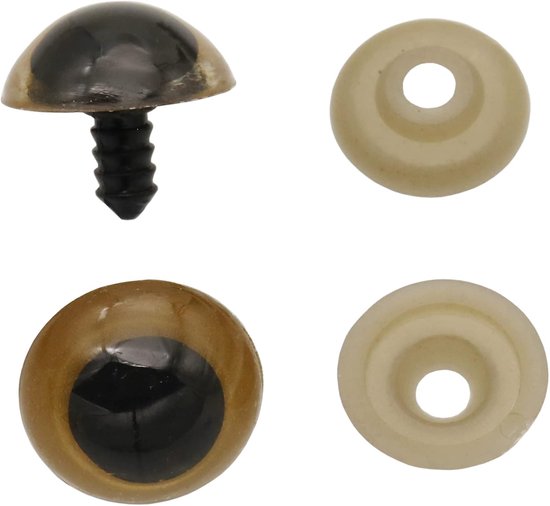 150Pcs 10-30Mm Gouden Grote Plastic Veiligheid Ogen Craft Veiligheid Ogen Diy Ogen Met Wasmachines Voor Pluche Dier Teddybeer Pop Poppen Ambachten — afbeelding 5