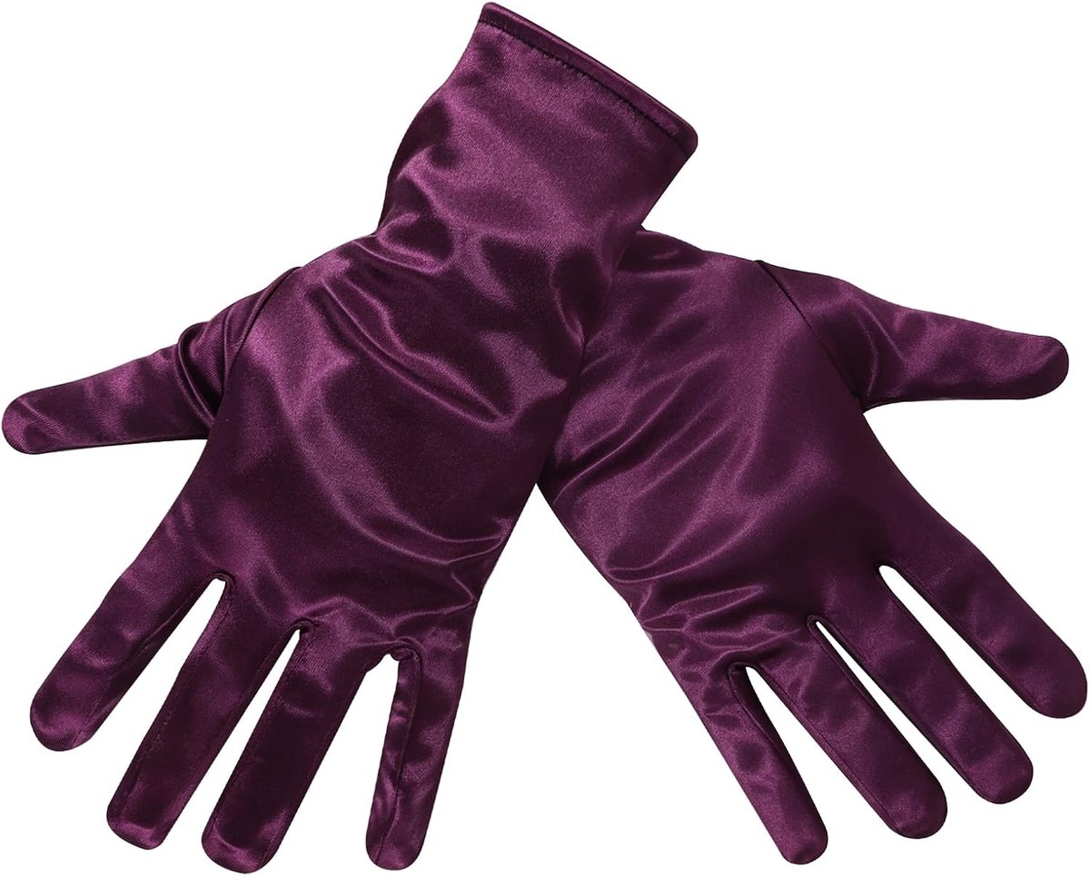 Handschoenen voor dames, retro feesthandschoenen, zacht en elastisch, opera-handschoenen voor bruiloft, avondevenement, banket, Halloween-cosplay.