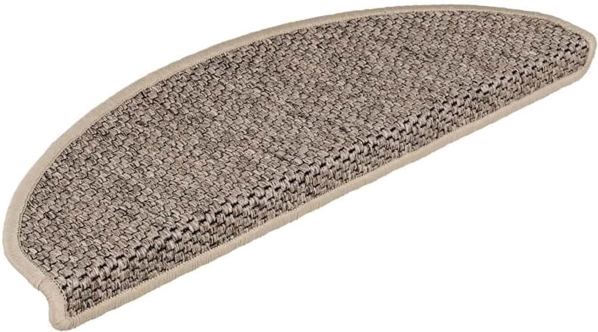 Trapmatten in Sisal-look (15 of 30 stuks), Stoffen Traptreden voor Woondecoratie en Veiligheid - Eenvoudige Installatie (65x21x4 cm)