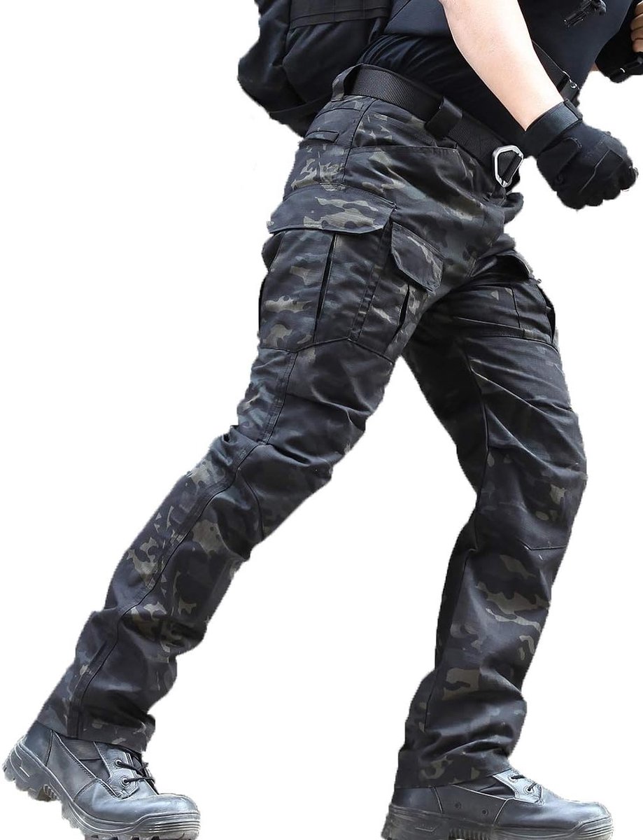 broek voor heren Relaxed Fit Tactical Combat Army Cargo-werkbroek met meerdere zakken