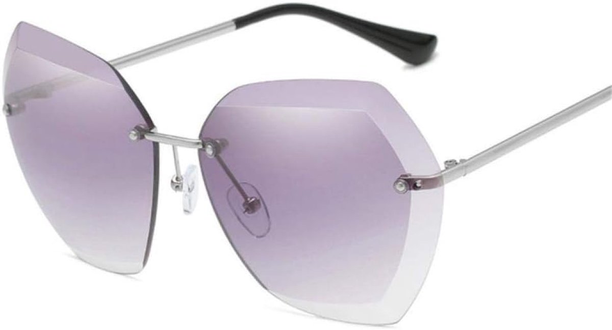 Frameless Zonnebril Vrouw Vierkant Metalen Frame Transparant Lens Zonnebril Vrouw Zonnebril Vrouw Zonnebril, 02