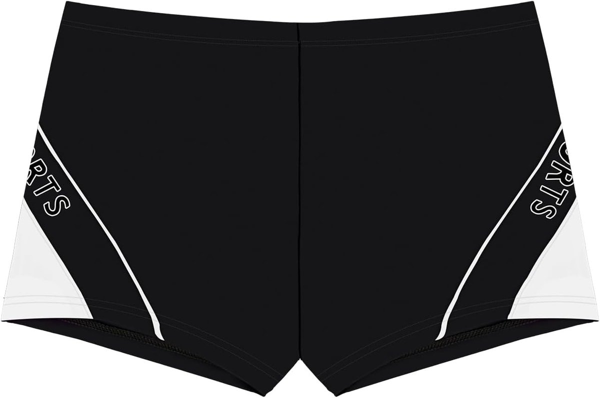 Sportzwemshorts voor jongens met lichtgewicht materiaal. Prestatiezwembroek met elastische tailleband en trekkoord