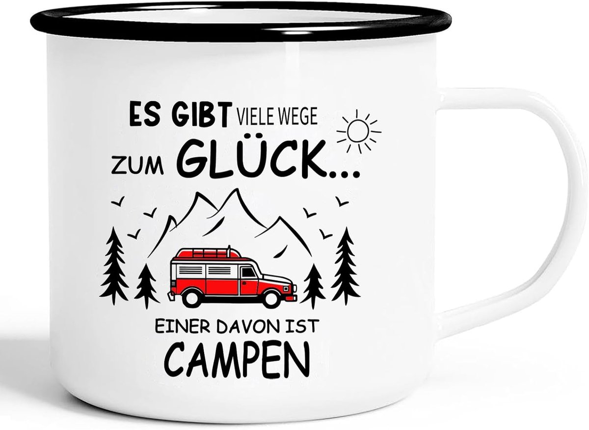 Mok van email, campingbeker voor kamperen, uitrusting, geschenken voor kampeerders, familie, Womo-bewoners, vrienden, decoratie voor wandelen, caravan, camper, uitstapjes, campingvakantie, accessoires