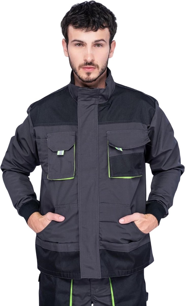 Werkjas voor mannen, werkjassen heren, beschermende jas met vele zakken, werkkleding mannen maten S-XXXL, kwaliteit