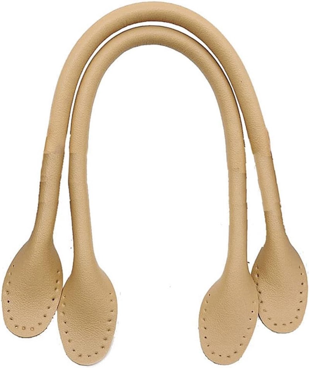 2 stuks korte tas handvat PU lederen tas handvat tas riem tas riem schouderriem handtas riem reserveriem tas accessoires voor gehaakte tassen portemonnee boodschappentas kaki