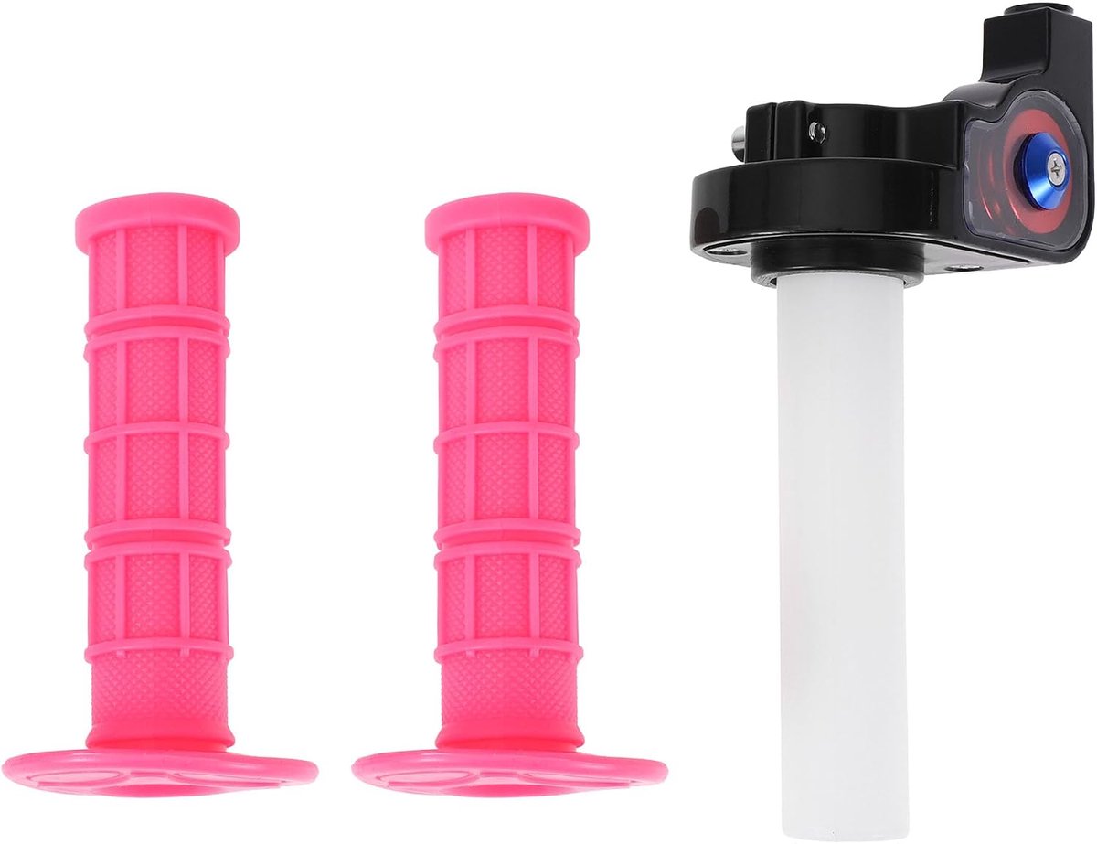 Handgrepen Cover Kit Antislip Rubber Stuur End Grips voor Motorfiets Scooter Fiets ATV Roze 1 Set