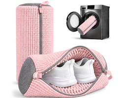 BOTC Waszak schoenen - 2 stuks - Herbruikbaar - Wasmachine&Droger - voor Sneakers en Tennisschoenen - Lichtroze en Donkergrijs