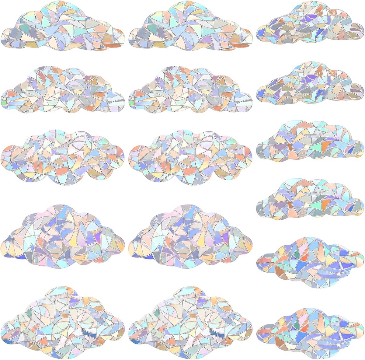 Raamstickers vogelbescherming regenboog wolk suncatcher