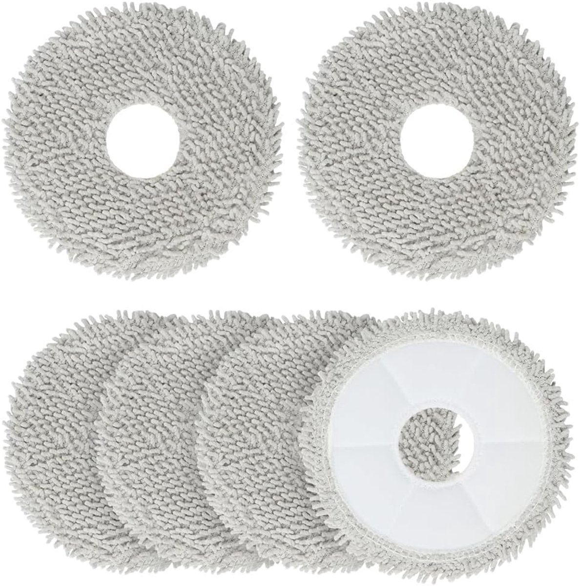 Pads, 6Pack Efficiënte Reinigingspads, Wasbaar Herbruikbaar, voor Xiaomi X10+/X20+, Dreame L10s Ultra/L10 Ultra/L20 Ultra/X40/X50 Ultra, Mova E30 Ultra/P50 Pro Ultra