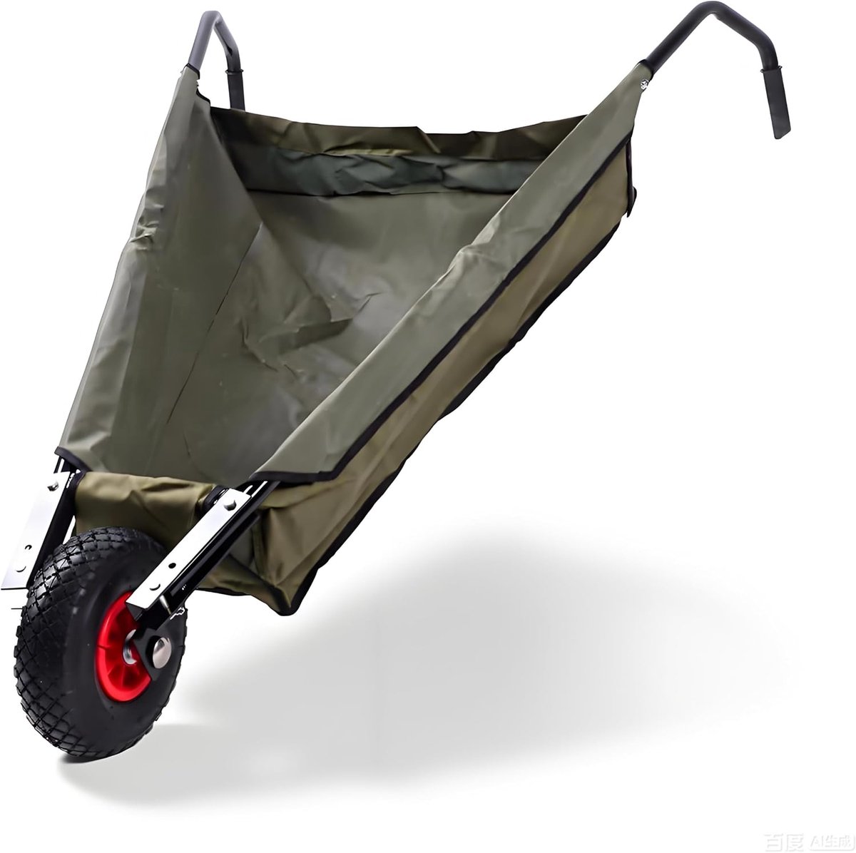 Tuinkruiwagen, Eenwieler met een Wieldiameter van 10 Inch voor Gras, Onkruid, Rotsen, Grote Luchtbanden, Opvouwbare Tuinwagen met een Capaciteit van 88 Lb, Gemakkelijk