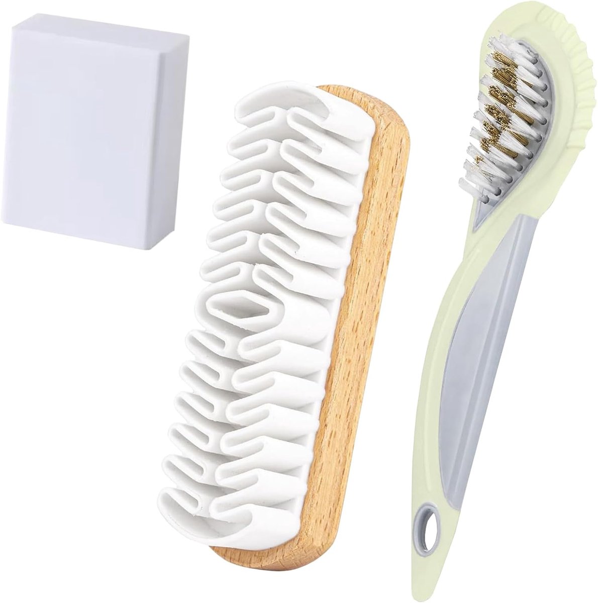 3 stuks suède schoenen met reinigingsrubber, schoenreinigingsset van rubber, nubuckleer voor het reinigen van schoenen van suède ter bescherming van alle huid, suède