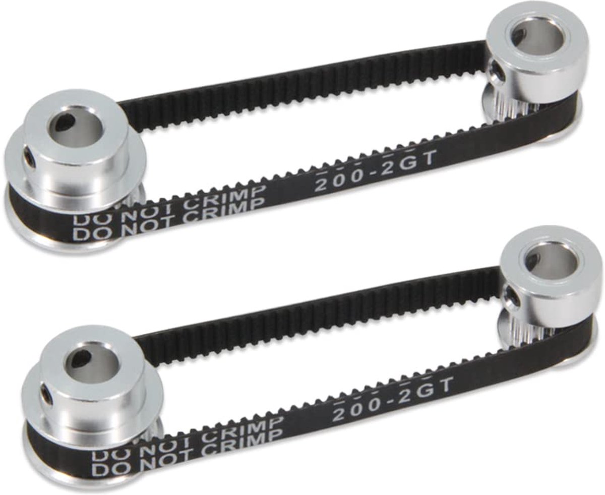 2Kit 2GT Synchrone Wiel 20 & 30 Tanden 8mm Boring Aluminium Timing Katrol met 2 stks Lengte 200mm Breedte 6mm Riem (20-30T-8B-6)