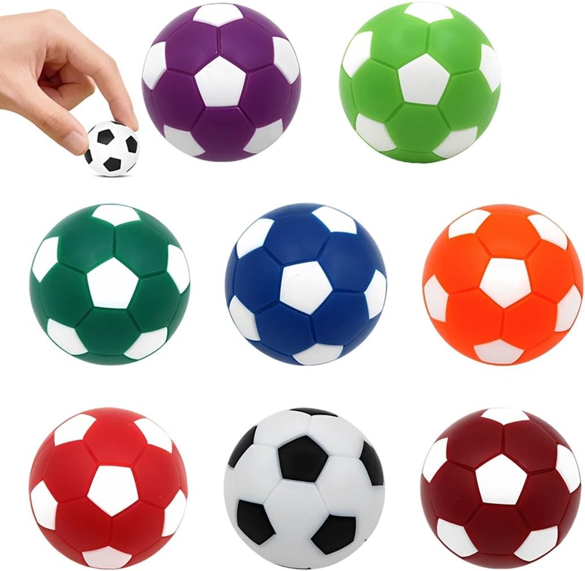 Tafelvoetbalballen, 8 sets, tafelvoetbal, 28 mm, kleine reserveballen voor accessoires voor tafelvoetbal, voor vrienden, familie, kinderen en volwassenen, verhoogt het plezier