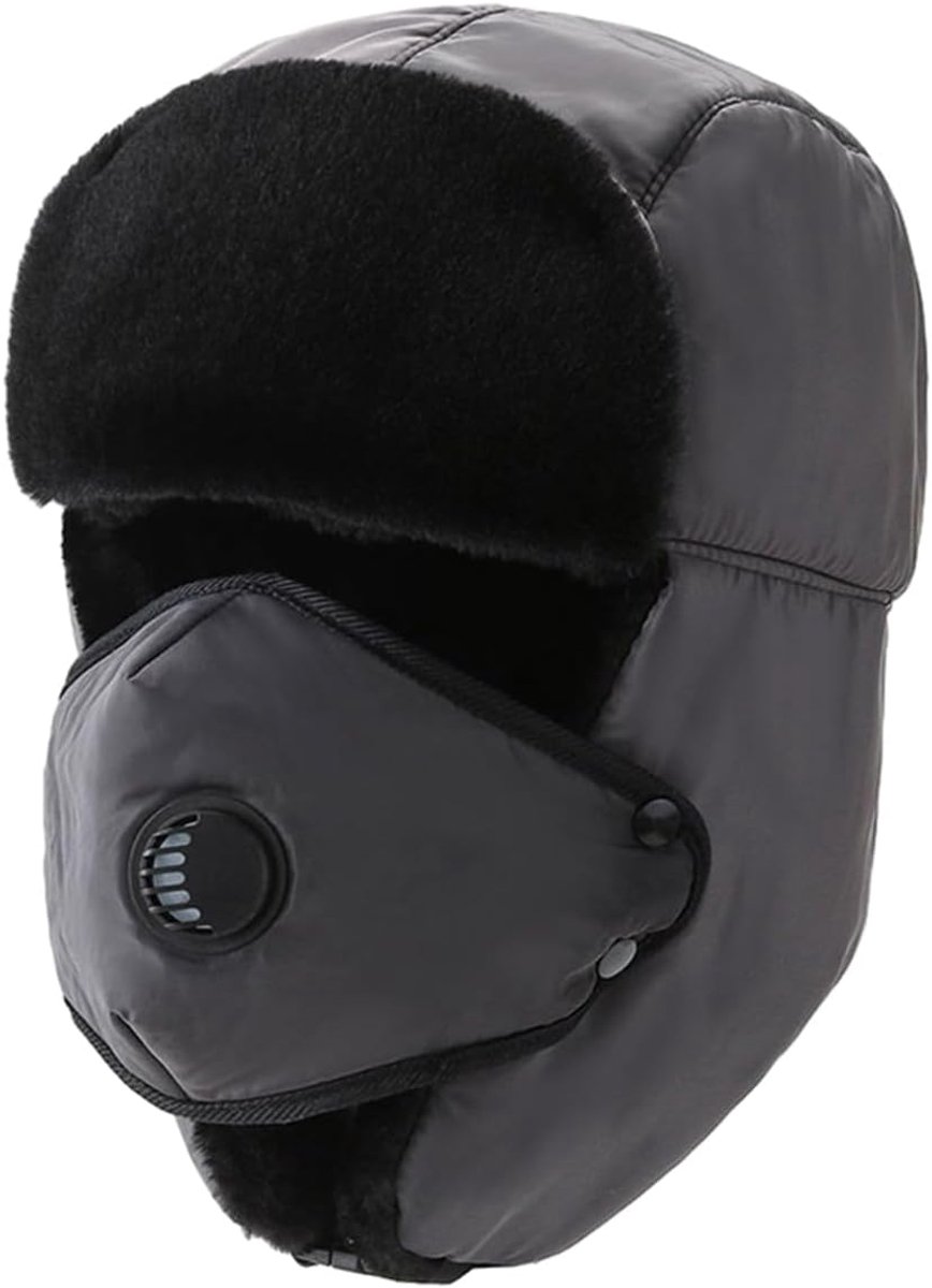 Winter pilotenmuts, grijs, Eén maat