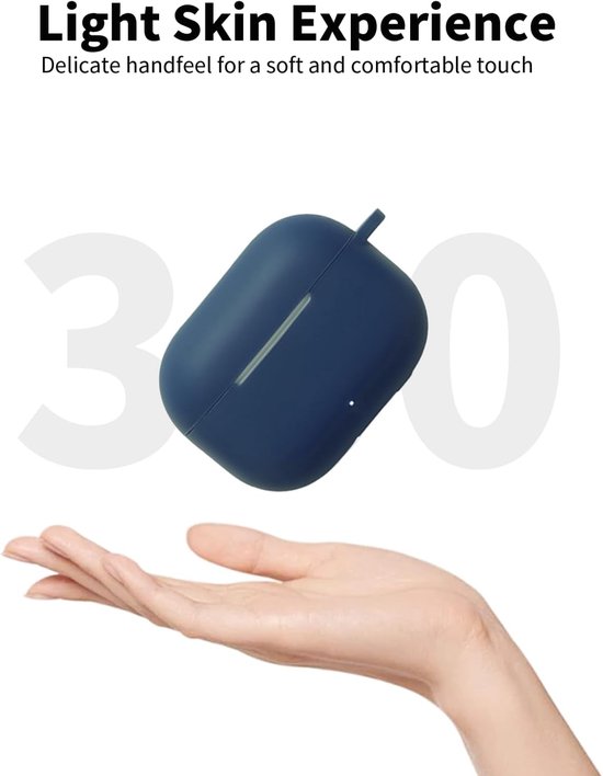Hoes voor Huawei FreeBuds SE 4 ANC oordopjes, schokbestendig, waterdicht, zacht en slank, siliconen afdekking met sleutelkoord, sleutelhanger en reinigingsset, blauw — afbeelding 3