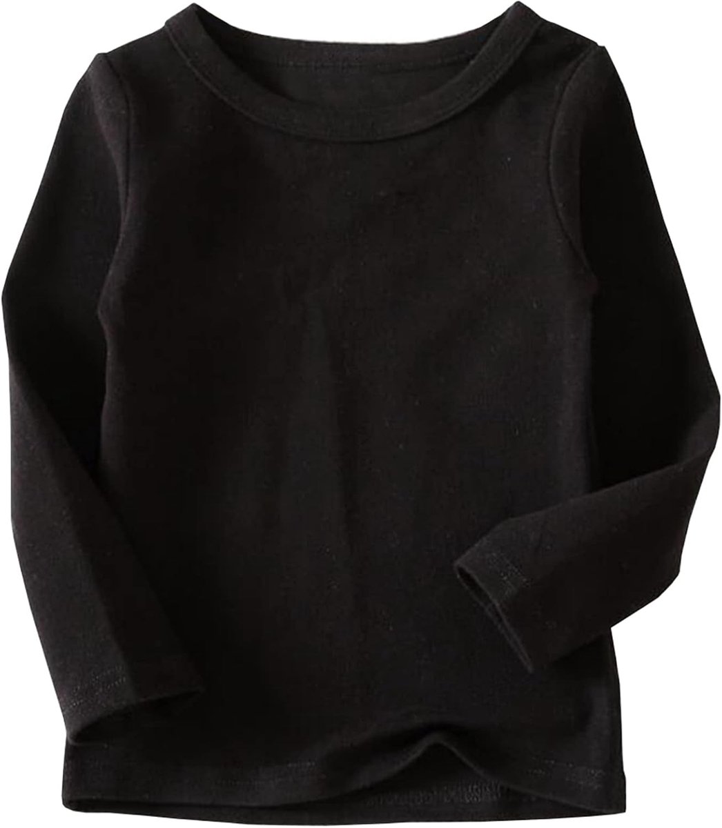 T-shirt Warm Zacht Basic Top Peuter Onderlaagstuk Kinderen Classics Katoenen Shirt met lange mouwen