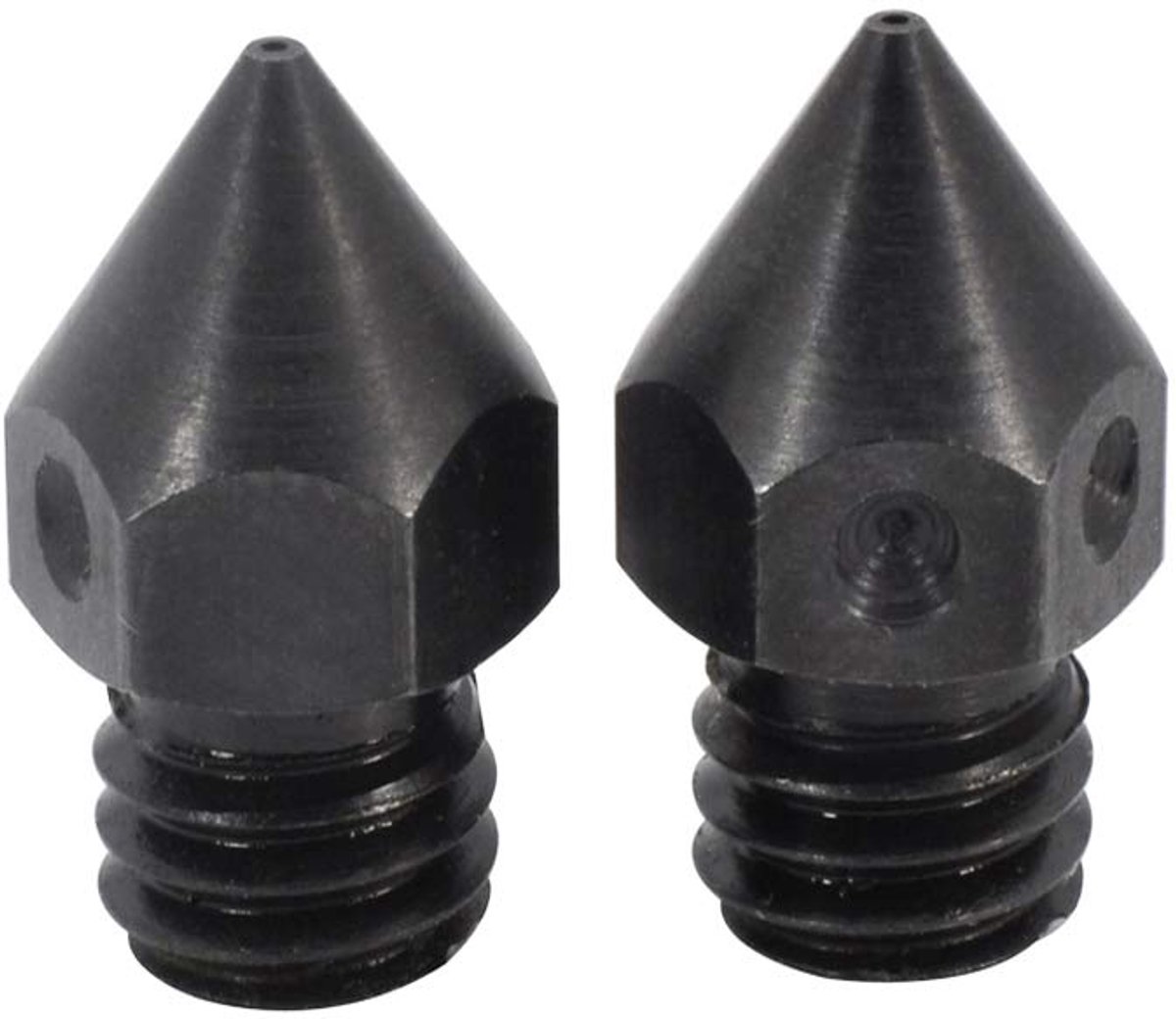 2 stks Hoge Temperatuur Sharp Gehard Tool Staal MK8 Nozzle 0.4mm voor 1.75mm Makerbot, Creality 3D Printer CR-10 Alle Metalen Hotend, Ender 3 V2 Pro Ender-3s, CraftBot, Prusa i3 3D Printer (2x0.4mm)