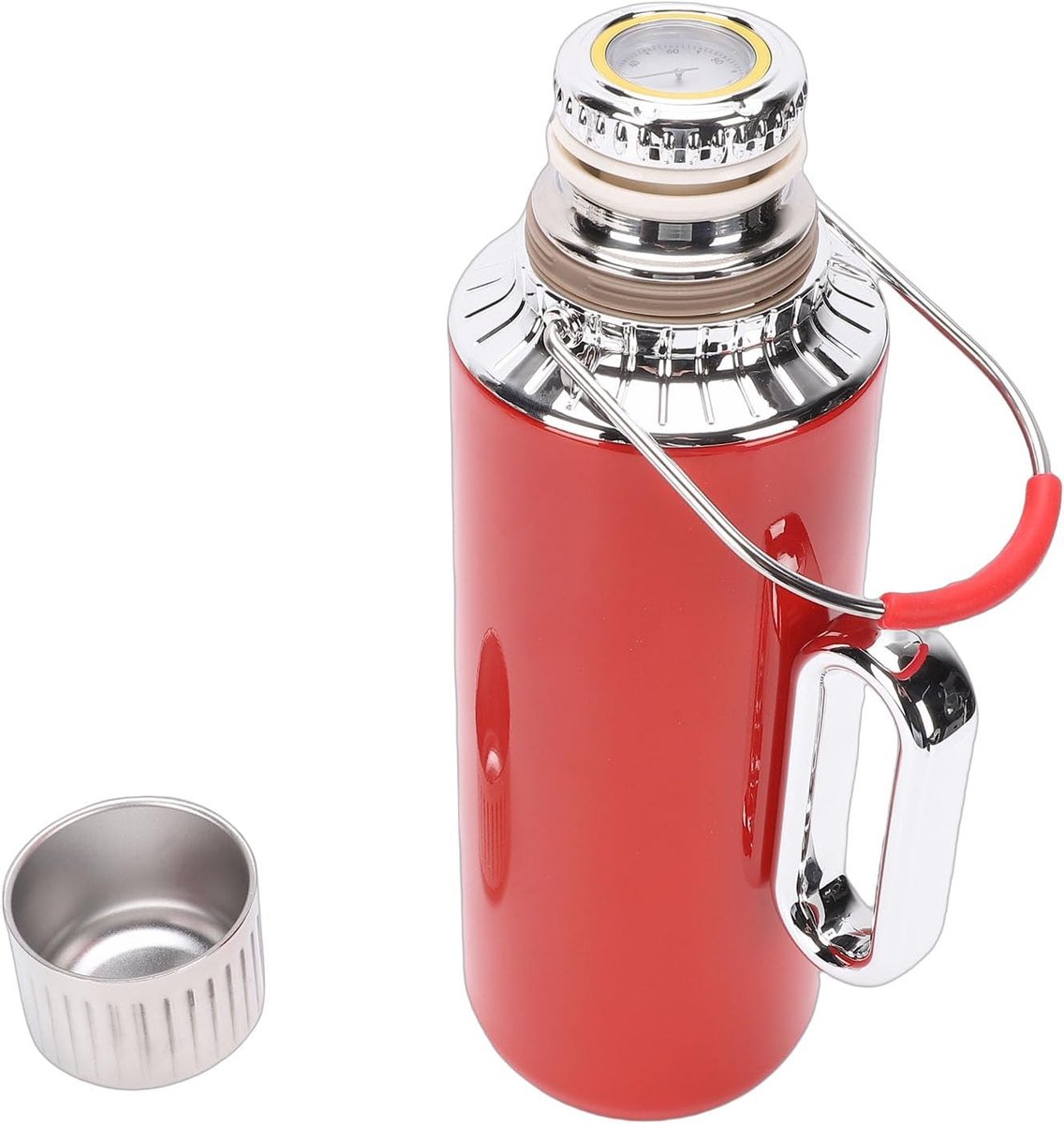 1500 Ml Roestvrijstalen Vacuümfles Theepot Geïsoleerde Reismok, Mechanische Wijzer Draagbare Waterfles voor Thuis, op Kantoor of op Reis met Royale Capaciteit, Ideaal voor Het