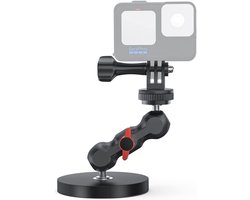 Magnetische camera houder met mini universele kop, magnetische houder met 1/4 "-20 schroefdraad compatibel met GoPro hero 11 10 9 8 7 6 5 zwart, D JI Osmo action, Crosstour/Campark/AkASO etc