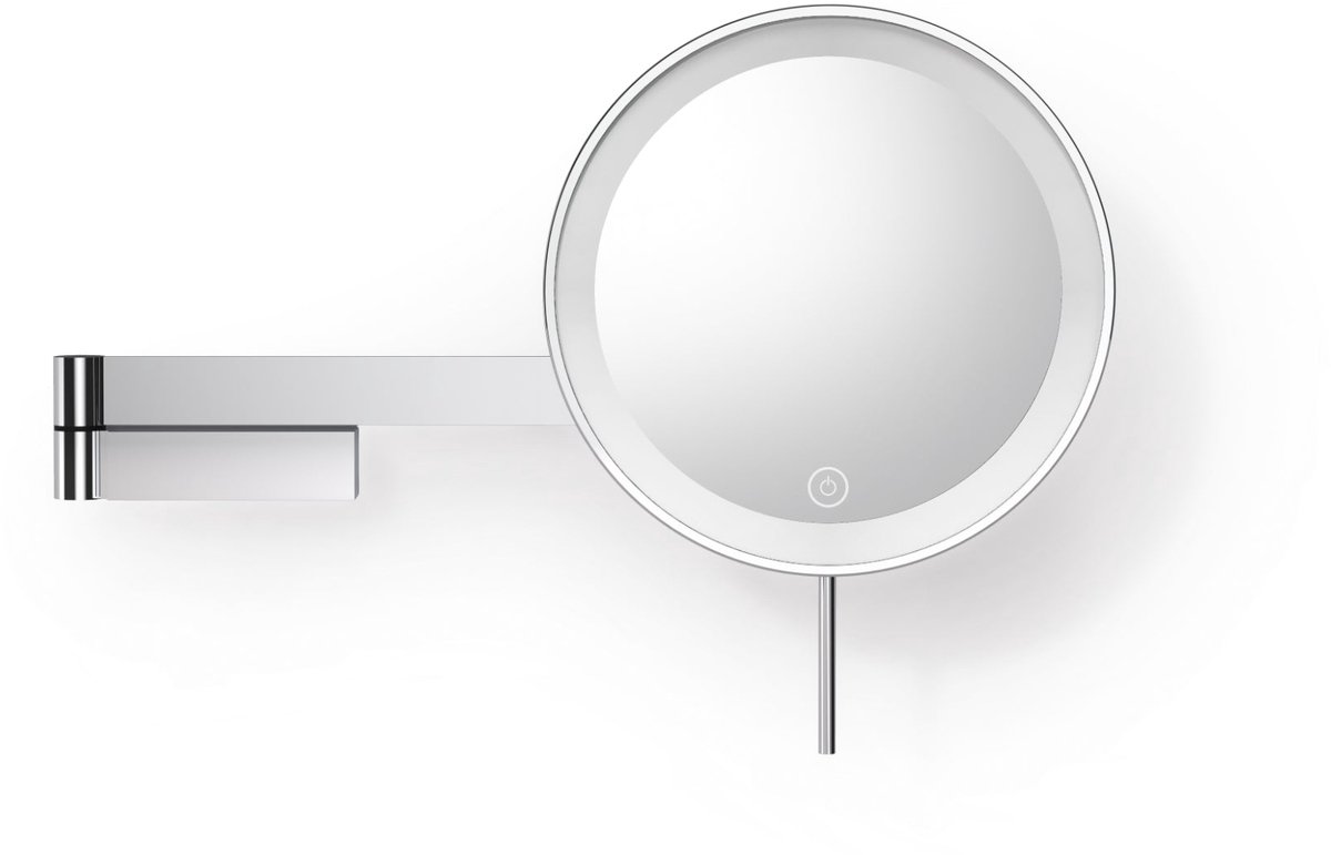 Linea Led Make Up Spiegel Wand | Grijs | Staal