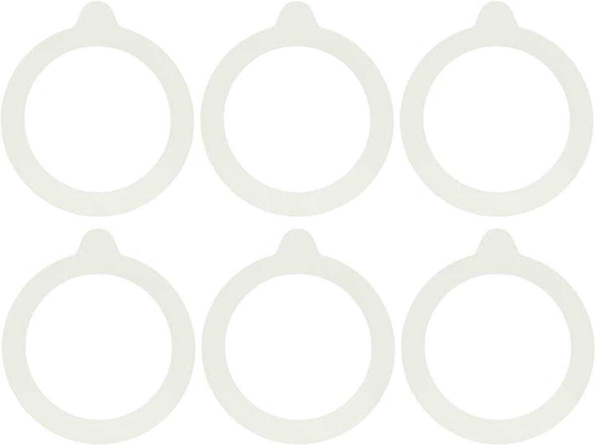 Vervangende waterdichte rubberen dichting voor glazen blikken, afmeting 3,5 inch (ongeveer 8,9 cm), 6 stuks