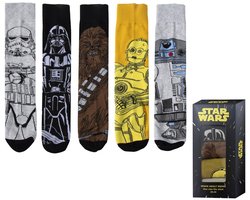 Star Wars Sokken Heren 5 Paar – Herensokken Geschenkset – Maat 38-45 One Size