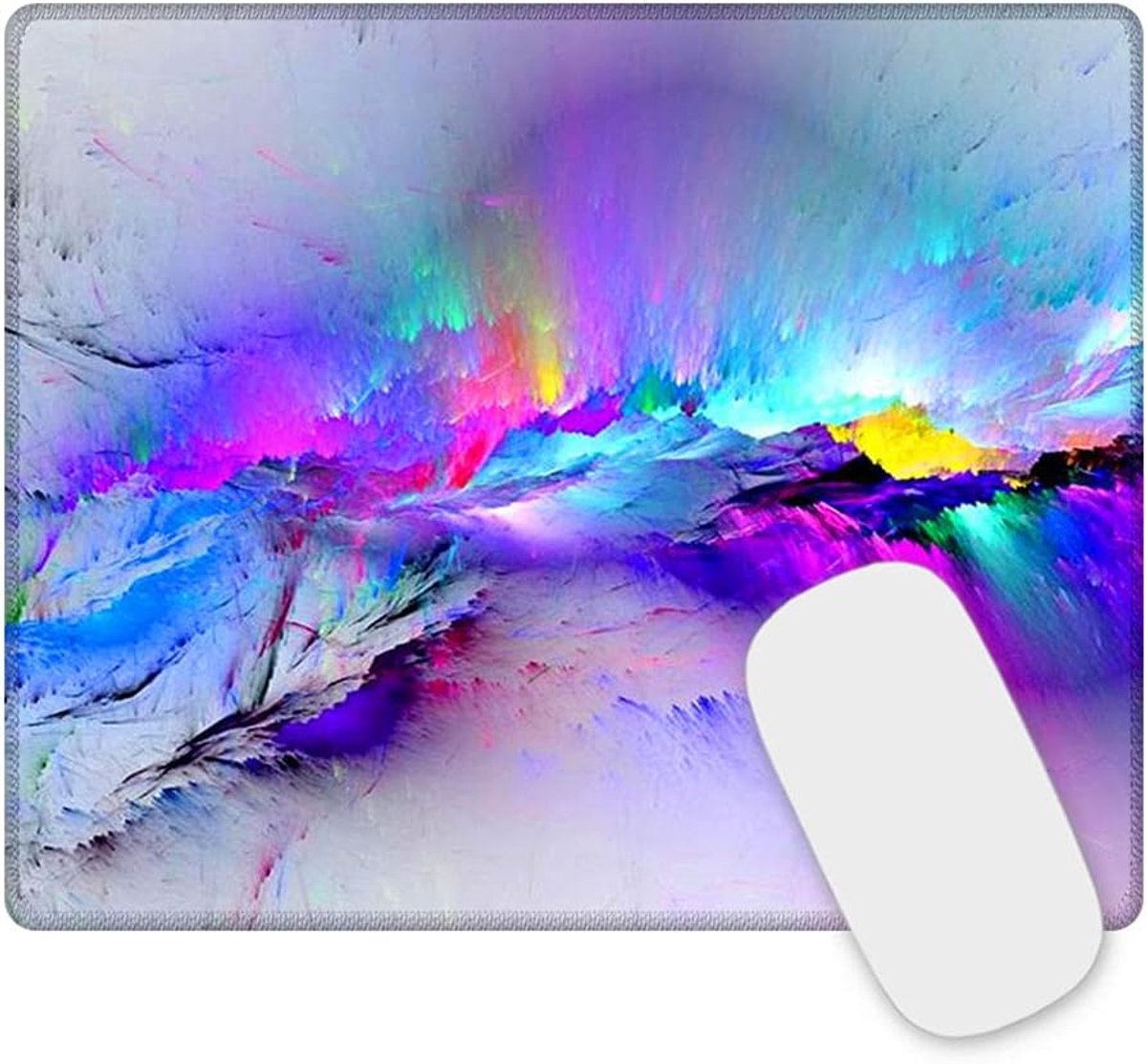 Muismat Gaming Mouse Pad met Ontwerpen Stitched Edges 26 x 21 x 0,3 cm voor PC, laptop, thuiskantoor (Colorful)