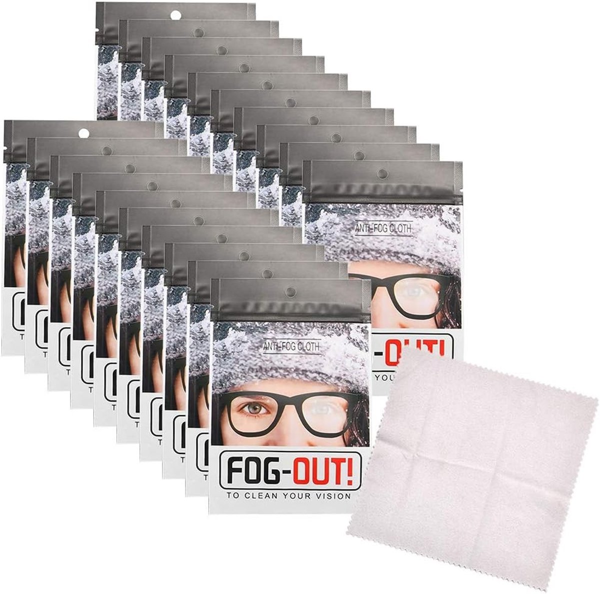 20 Stuks Anti-Fog Doekjes voor Brillen, Herbruikbare Suede Doekjes voor Zwemgoggles en Camera Lenzen, Nano Technologie voor Duidelijk Zicht