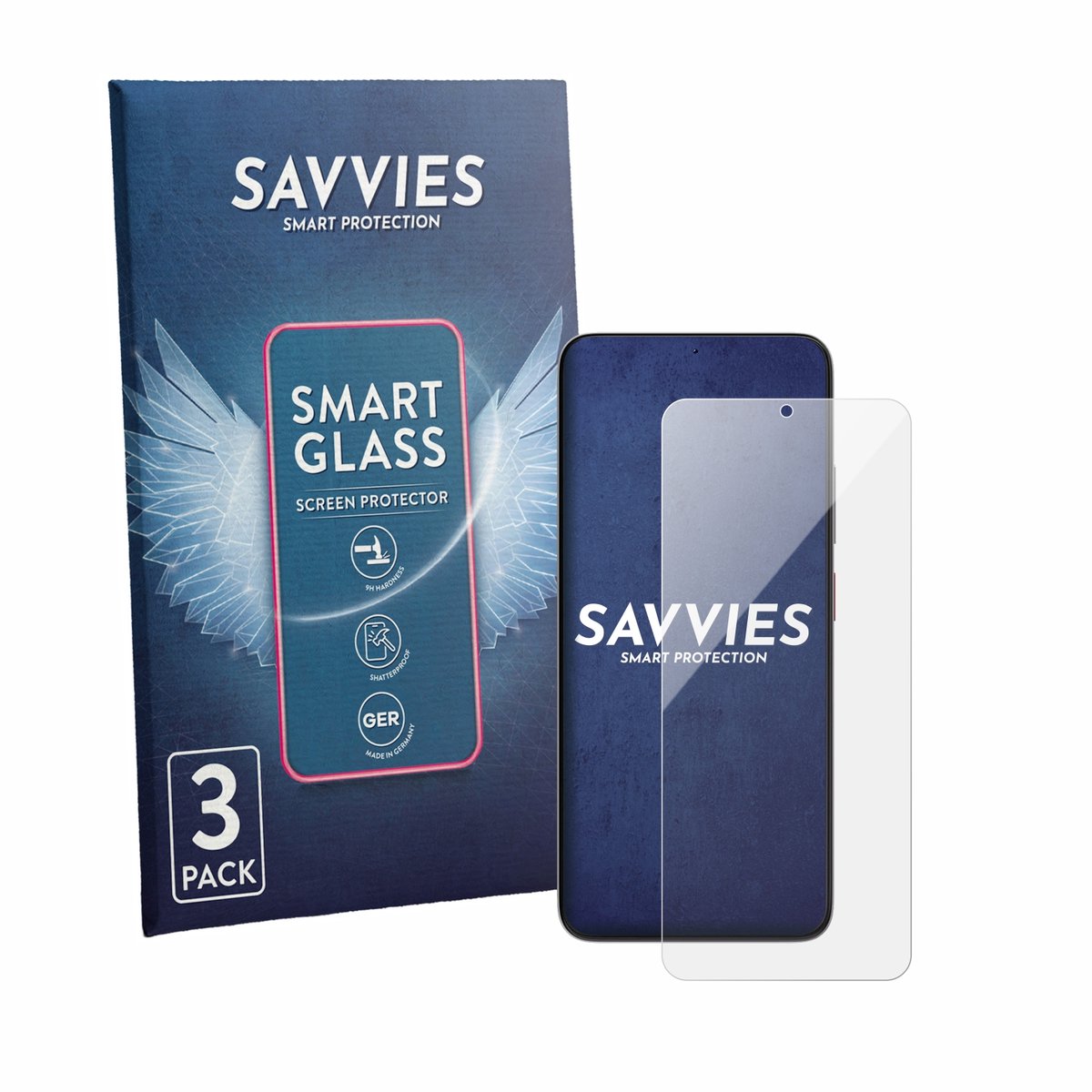 3 Stuks Savvies Screenprotector - geschikt voor ZTE Blade V80 Max - beschermfolie glas transparant