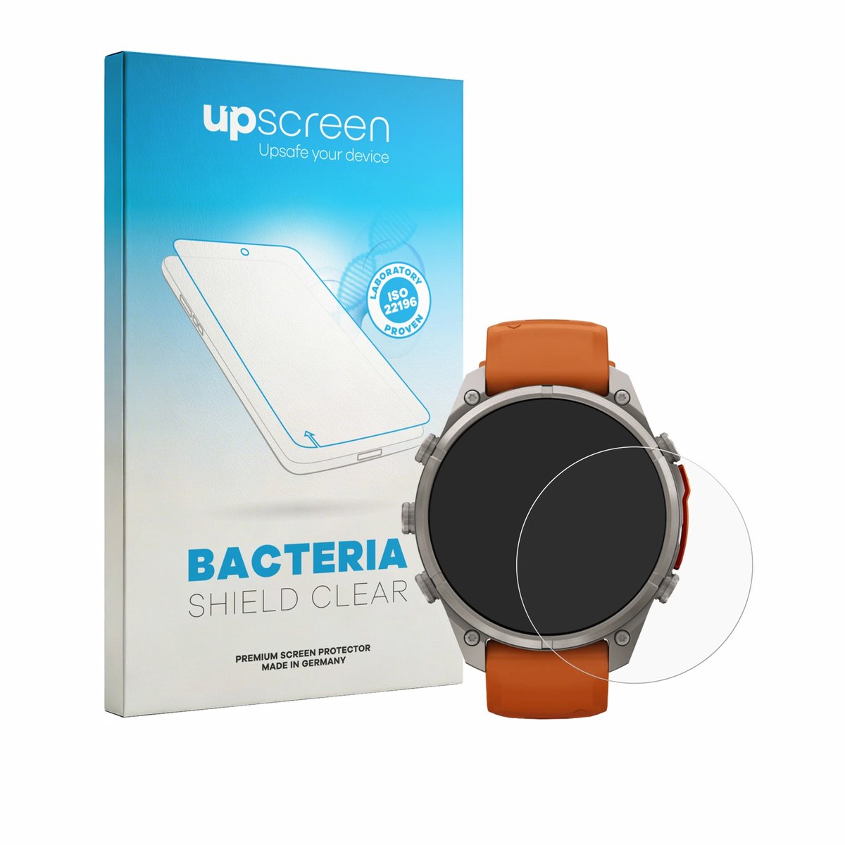 upscreen - Screenprotector voor Garmin Fenix 9 Pro (47 mm) - Folie Beschermfolie transparant antibacterieel